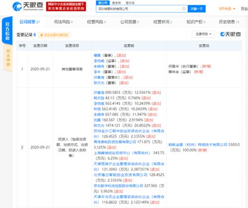 京東數(shù)科關(guān)聯(lián)公司退出深圳神圖科技股東，螞蟻金服關(guān)聯(lián)公司實(shí)現(xiàn)全資控股